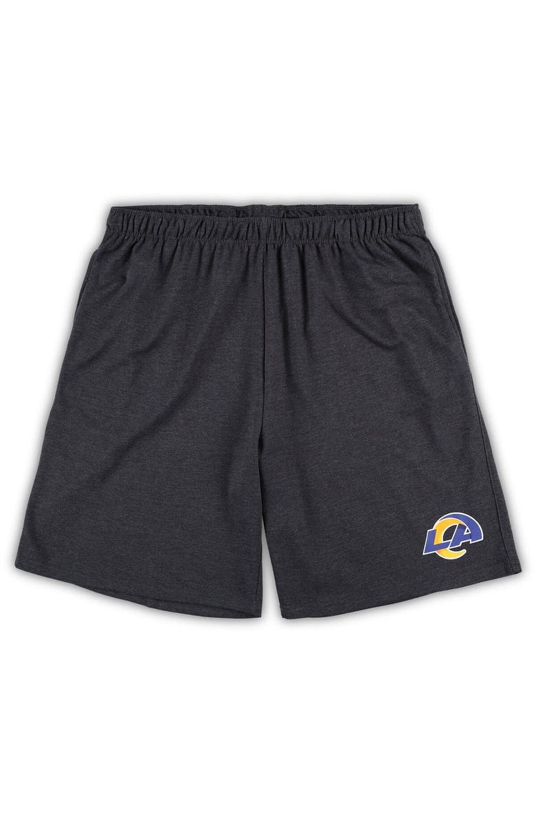 CONCEPTS SPORT Men's Concepts Sport White/Charcoal Los Angeles Rams Big & Tall T-Shirt and Shorts Set, Alternate, color, White