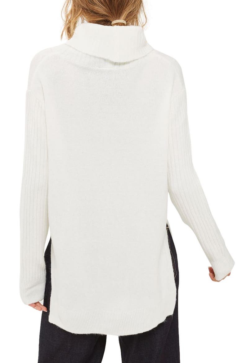 Oversize Turtleneck Sweater, Alternate, color, IVORY