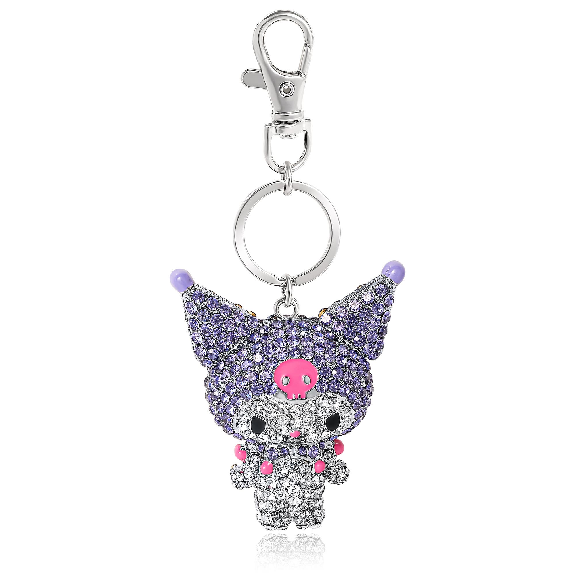 Hello Kitty Kuromi Crystal Keychain Bag Travel Charm, Main, color, 