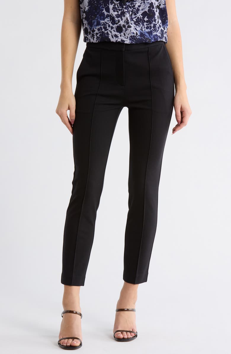Derek Lam 10 Crosby Arlette Pintuck Ankle Pants, Main, color, Black