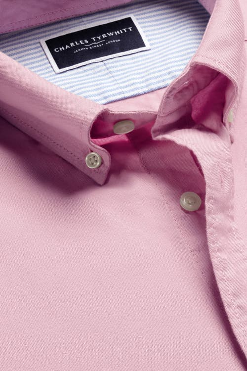 Charles Tyrwhitt Stretch Washed Oxford Short Sleeve Shirt