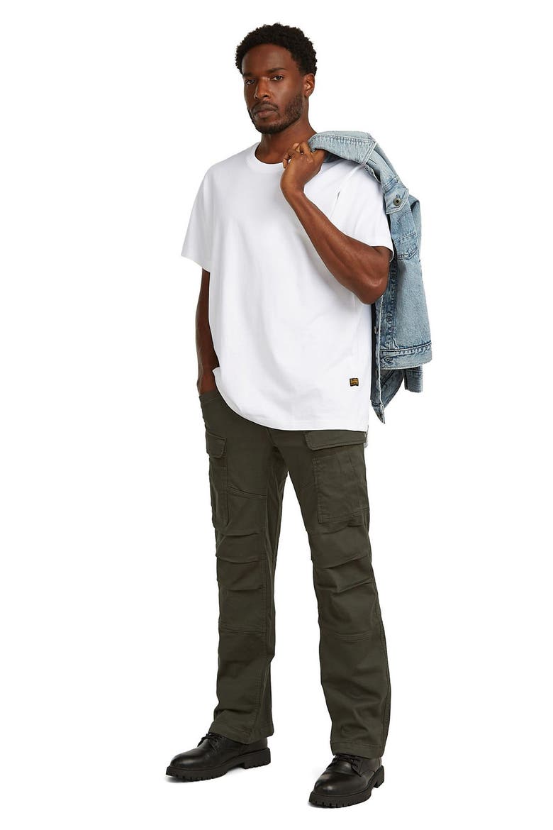 3D Regular Straight Cargo Pants, Alternate, color, ASPHALT