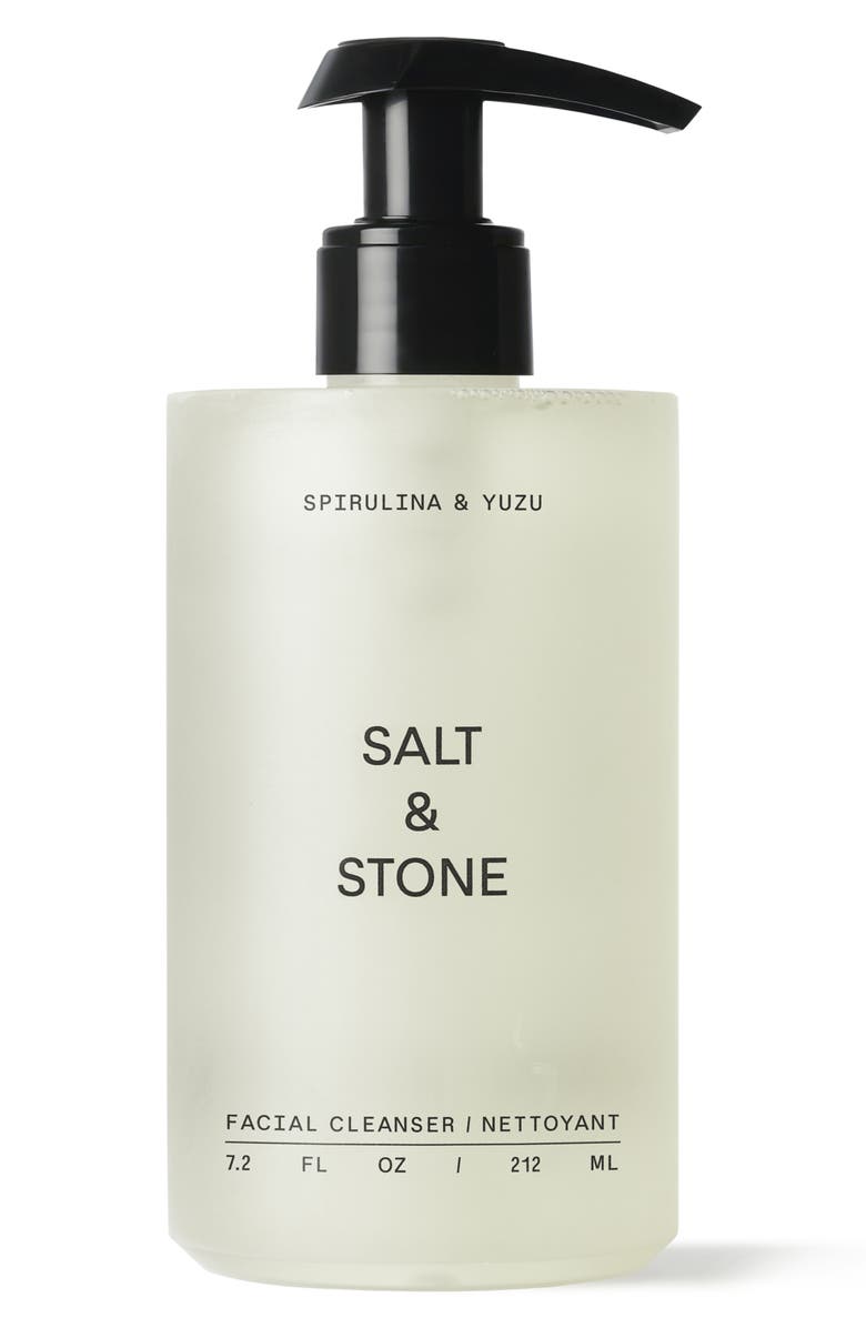 SALT & STONE Spirulina & Yuzu Facial Cleanser, Main, color, 
