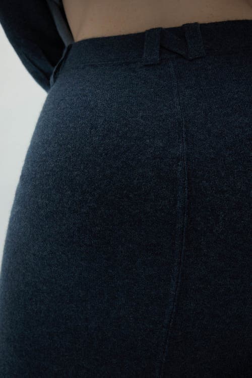 Naked Cashmere Venice Denim Cashmere Midi Skirt In Purple