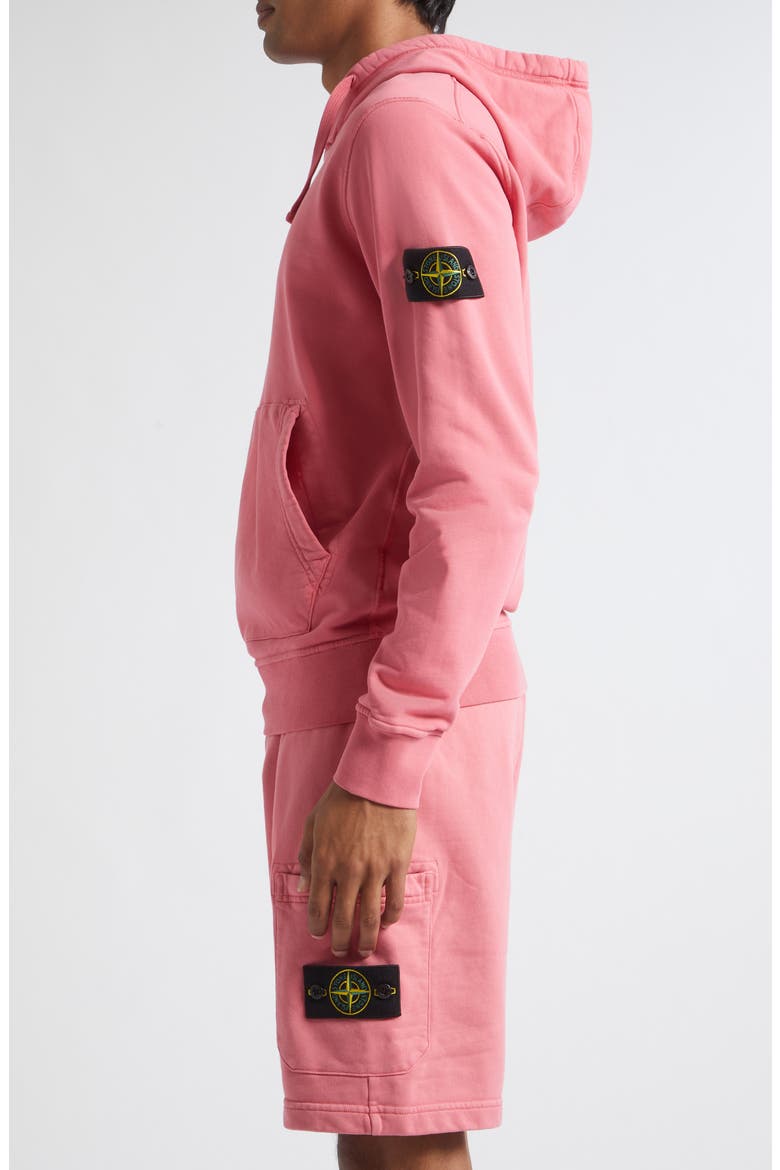 Logo Patch Cotton Hoodie, Alternate, color, V0089 GERANIUM