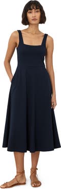 Pact Fit & Flare Square Neck Dress Made With Organic Cotton