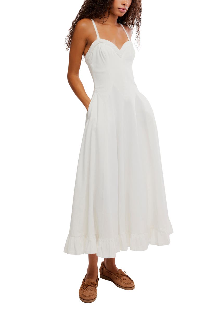 Free People Another Season Midi Dress, Main, color, Coconut Milk
