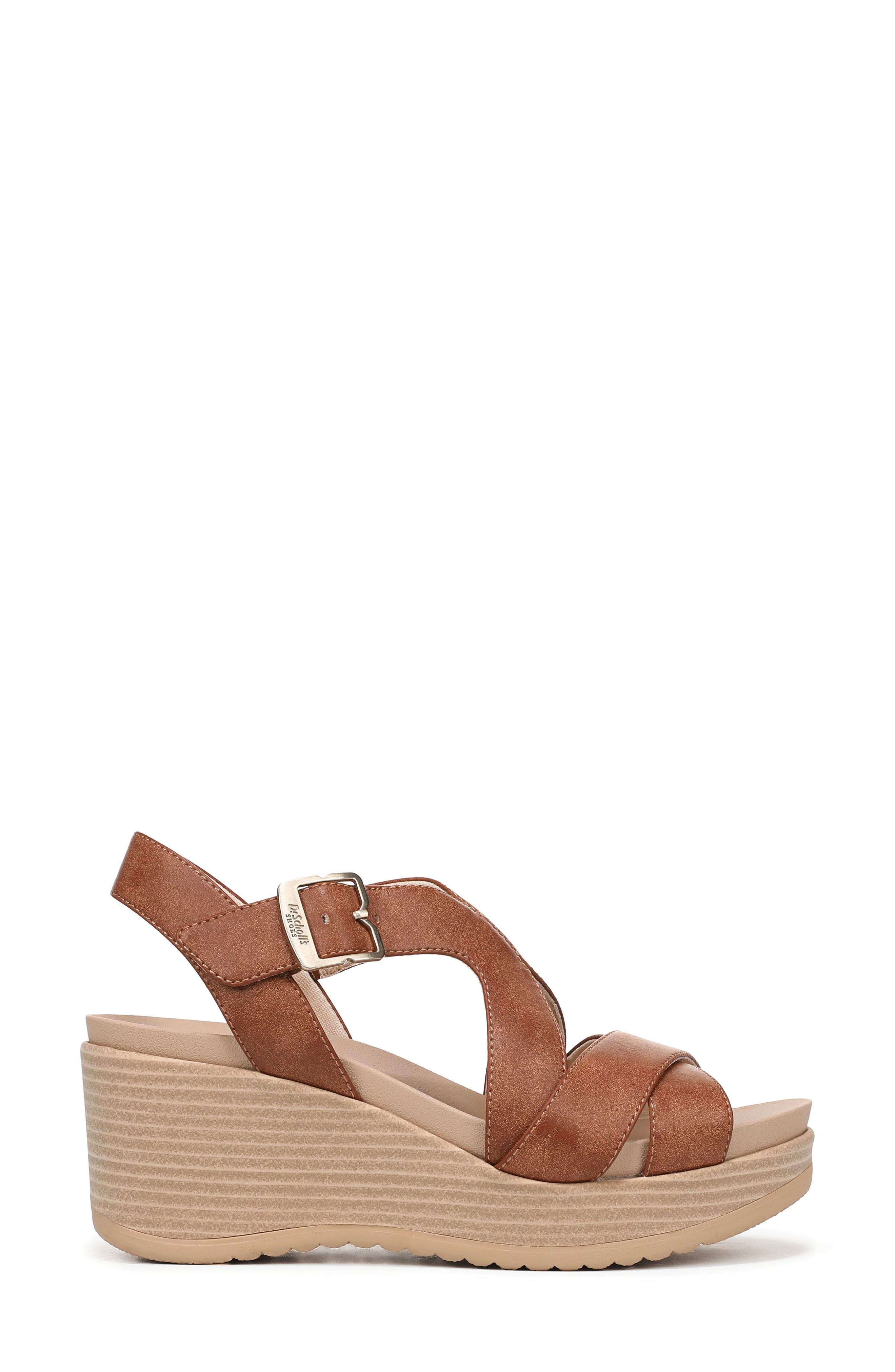 Cali Beach Slingback Platfrom Wedge Sandal, Alternate, color, HONEY