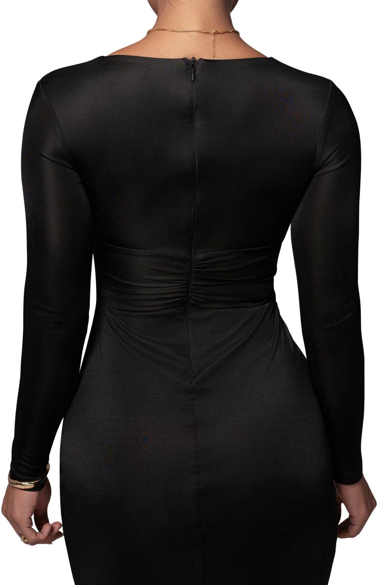 JLUXLABEL Soiree Cutout Long Sleeve Maxi Dress, Alternate, color, 