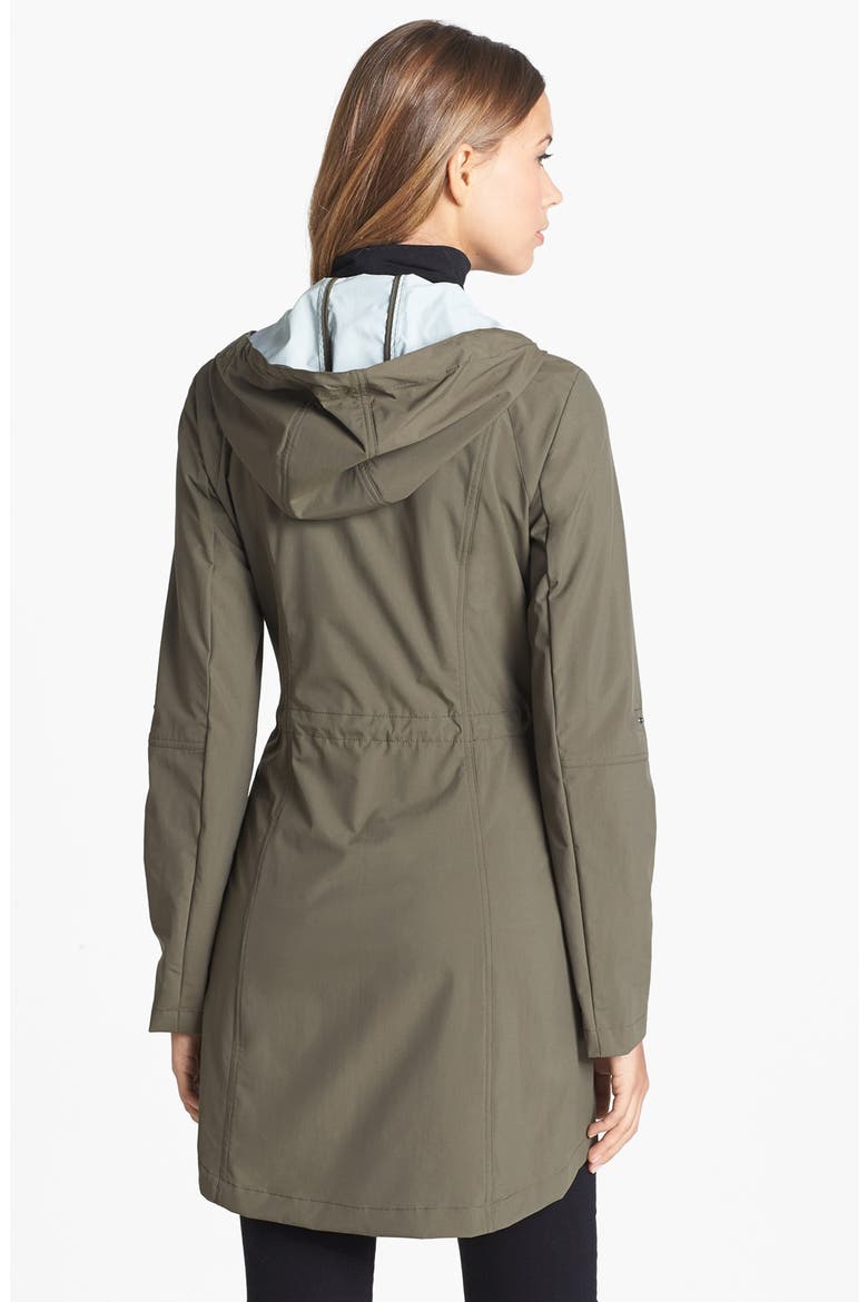Hooded Front Zip Jacket, Alternate, color, KHAKI/ MINT