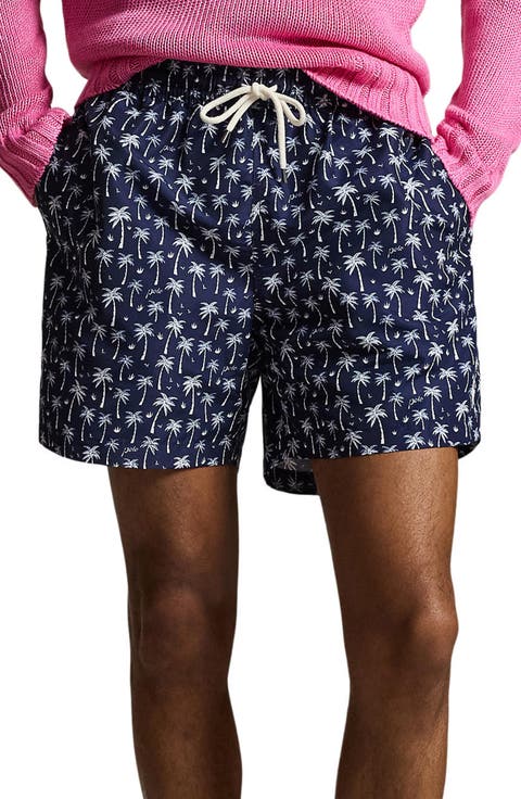 Traveler Classic Print Swim Trunks