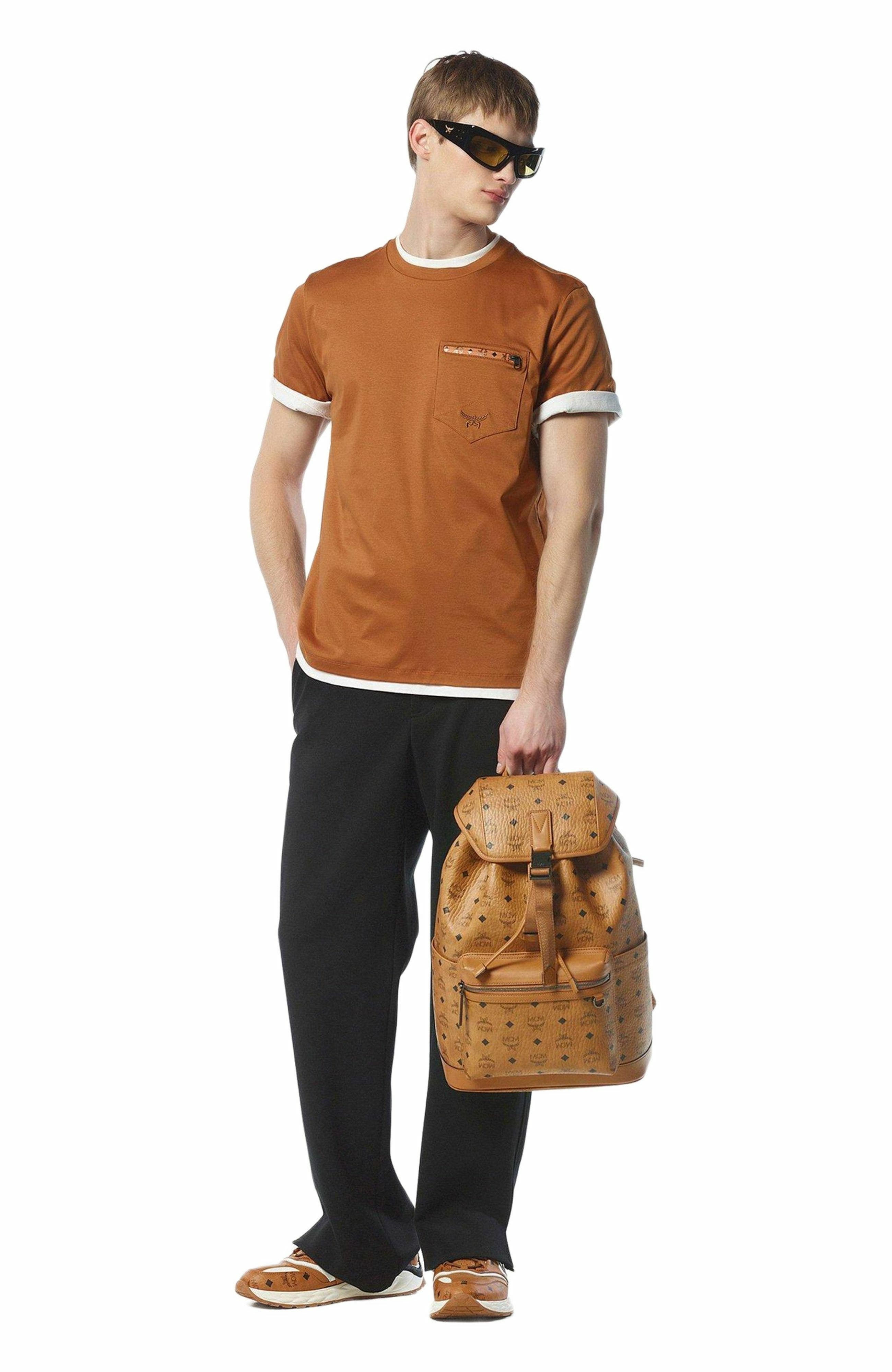 MCM Brandenburg Backpack in Visetos, Alternate, color, 