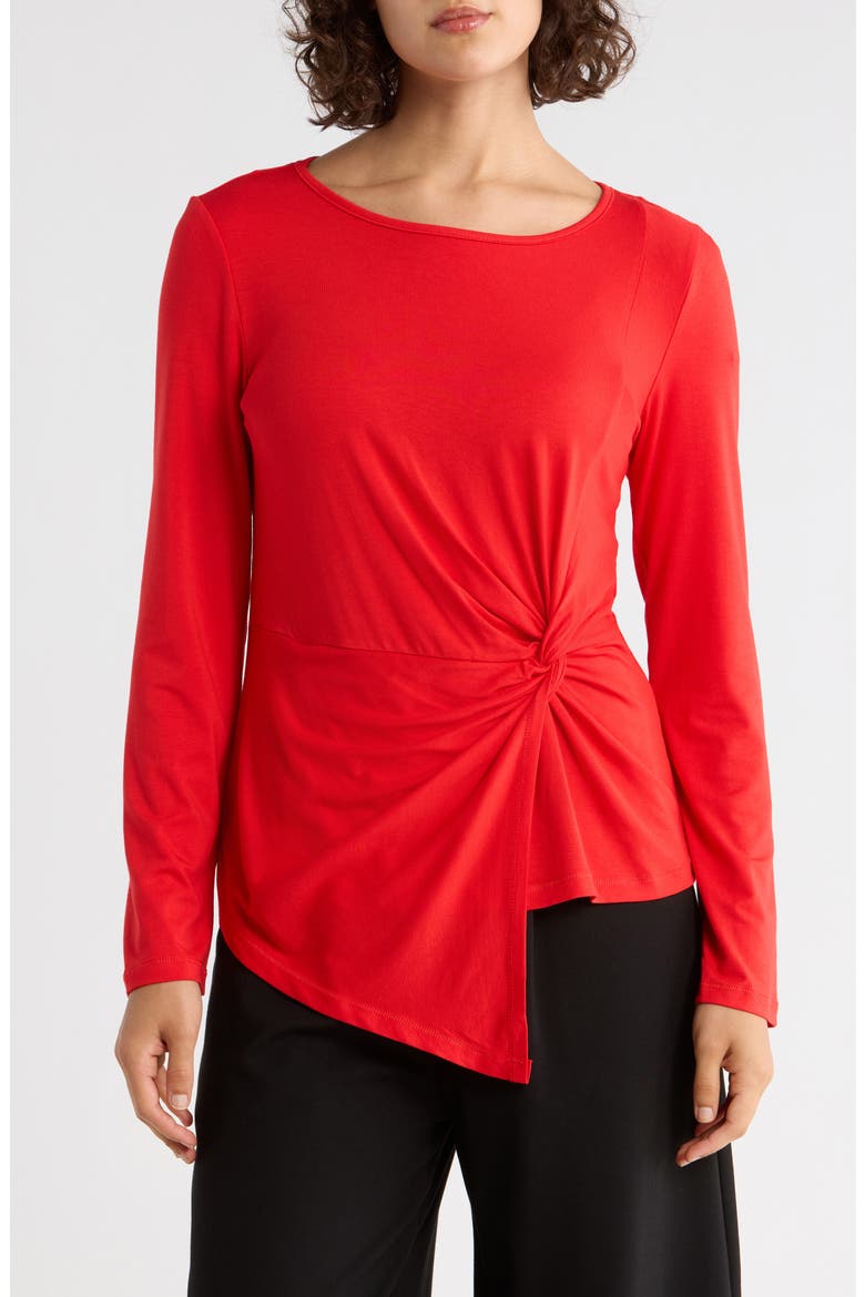 Side Knot Top, Main, color, RED