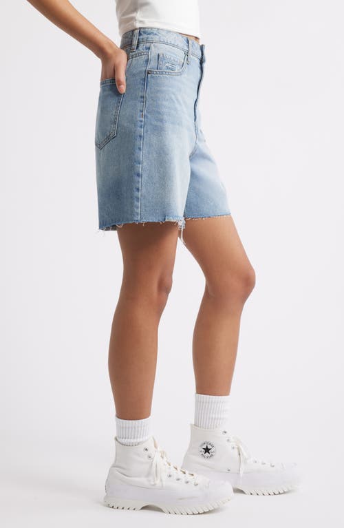 Bp. Raw Hem High Waist Denim Bermuda Shorts