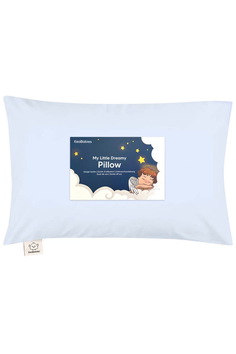 Toddler Pillow with Pillowcase, Main, color, Baby Blue