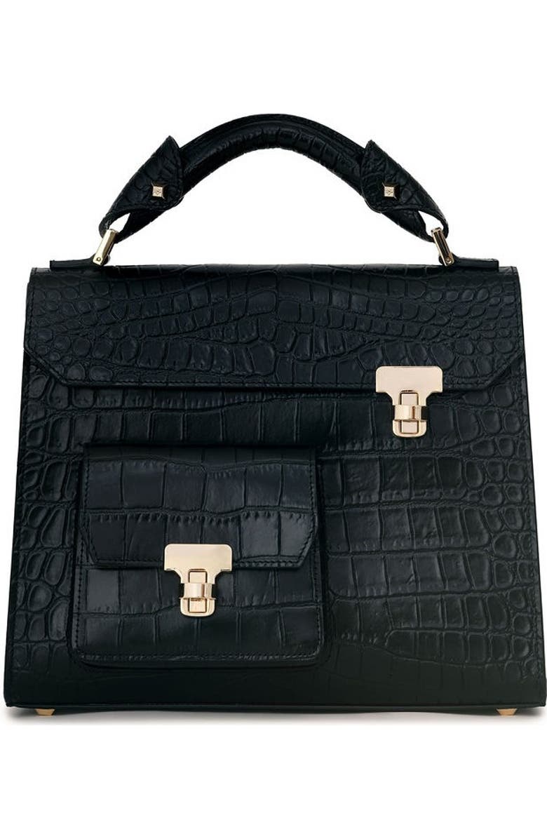 VIE LORIE Vanna Top Handle Bag, Main, color, Onyx