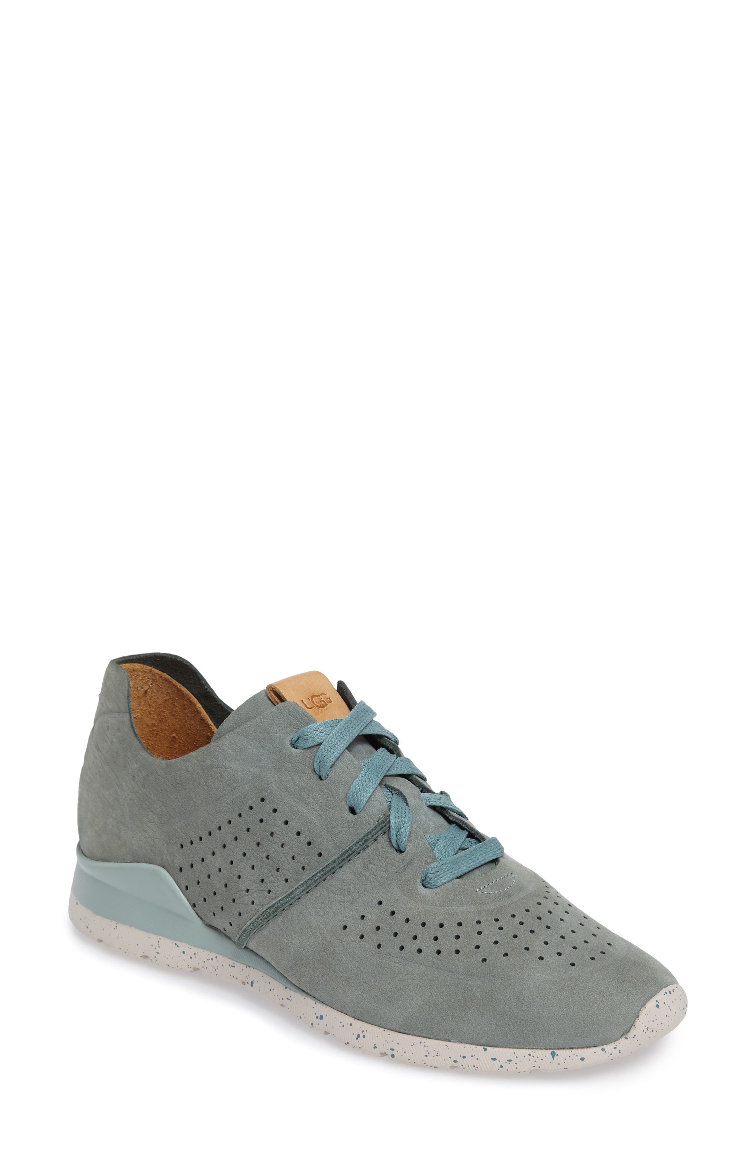 UGG Tye Sneaker, Main, color, ALOE VERA NUBUCK LEATHER