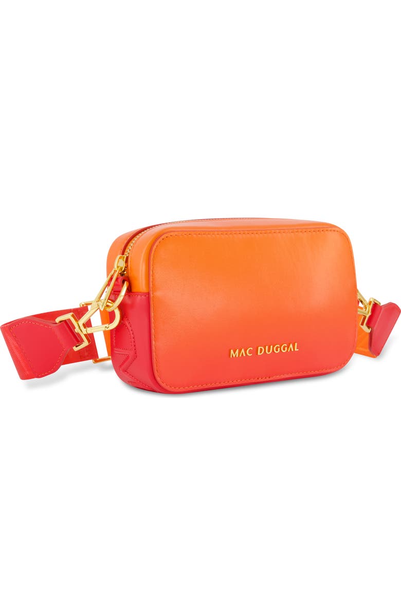 Mac Duggal Ombre Leather Crossbody Camera Bag, Alternate, color, Sunset Ombre