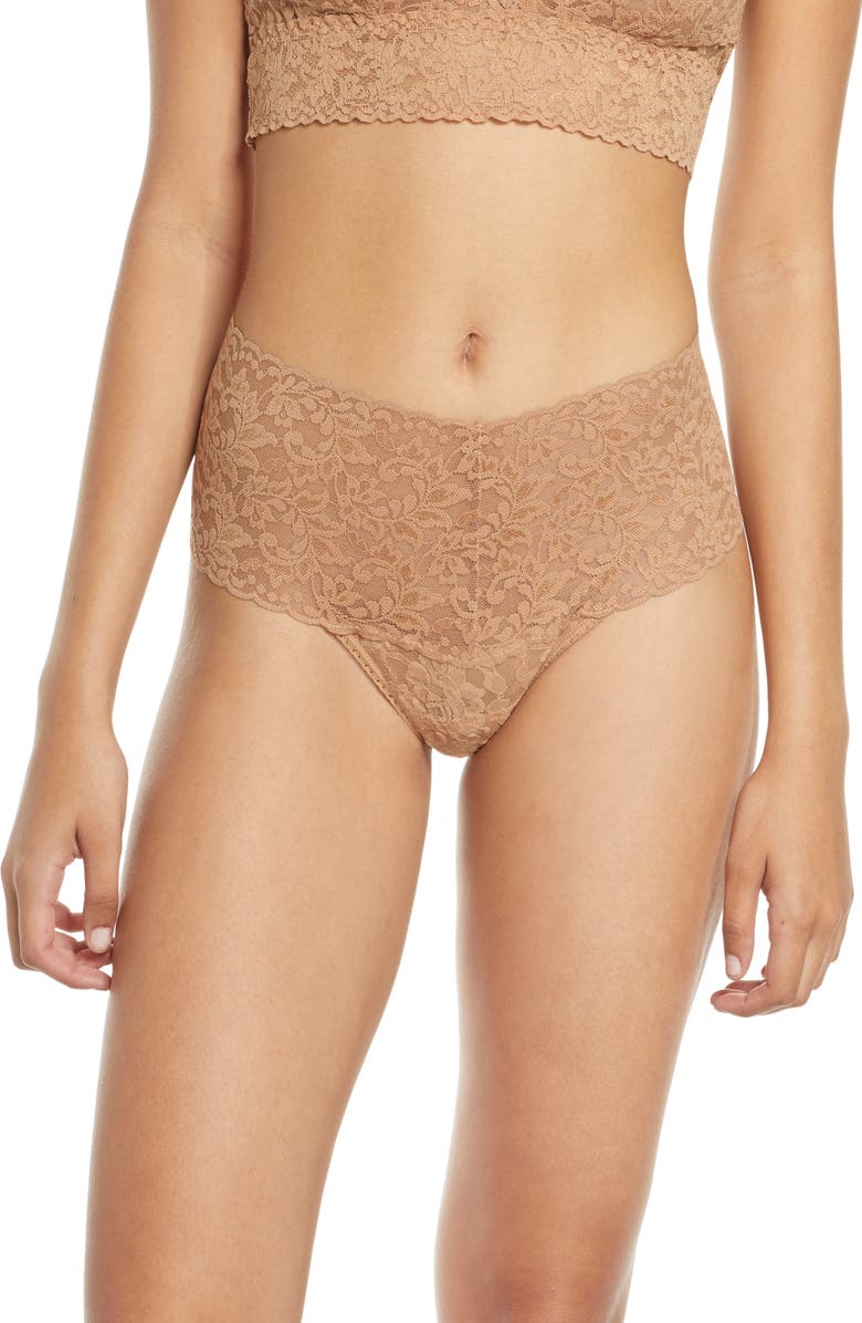 Hanky Panky Retro High Waist Thong, Main, color, Suntan