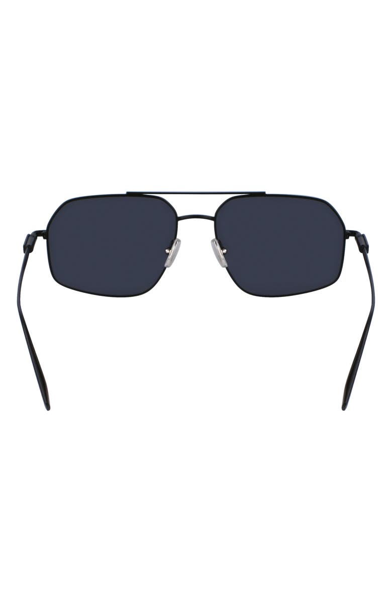 FERRAGAMO Prisma 58mm Navigator Sunglasses, Alternate, color, Matte Black