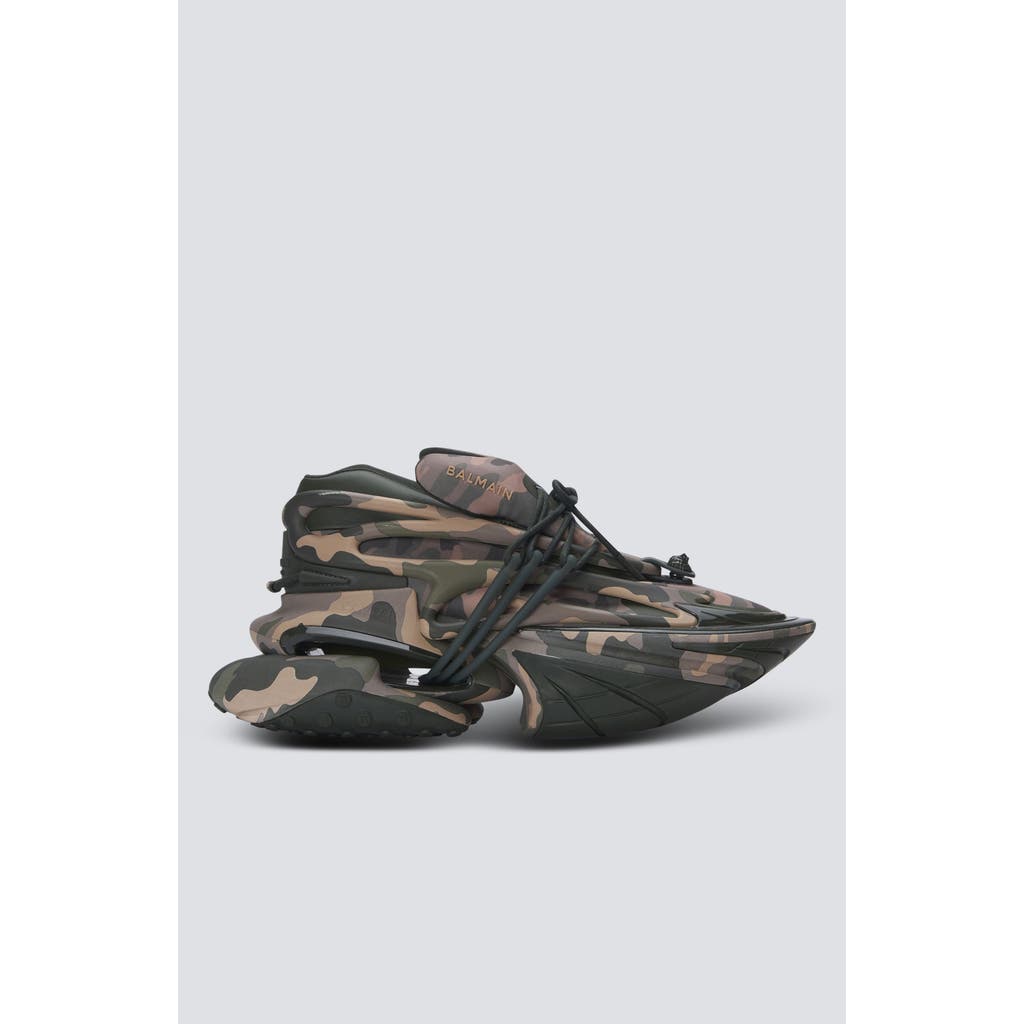Balmain Unicorn Low Camouflage-print Trainers