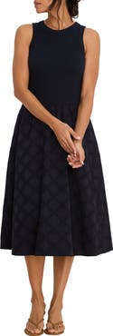 NIC+ZOE Sofia Diamond Eyelet Midi Dress