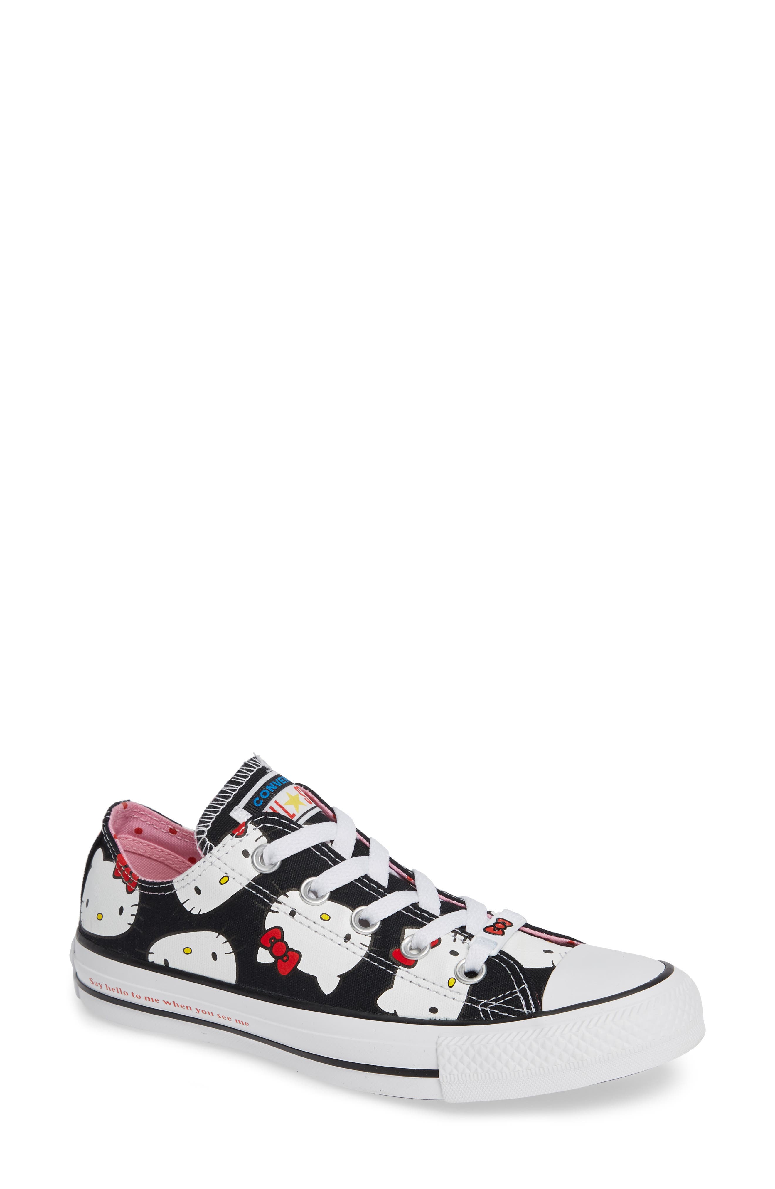 Converse Chuck Taylor<sup>®</sup> All Star<sup>®</sup> Hello Kitty Sneaker, Main, color, 