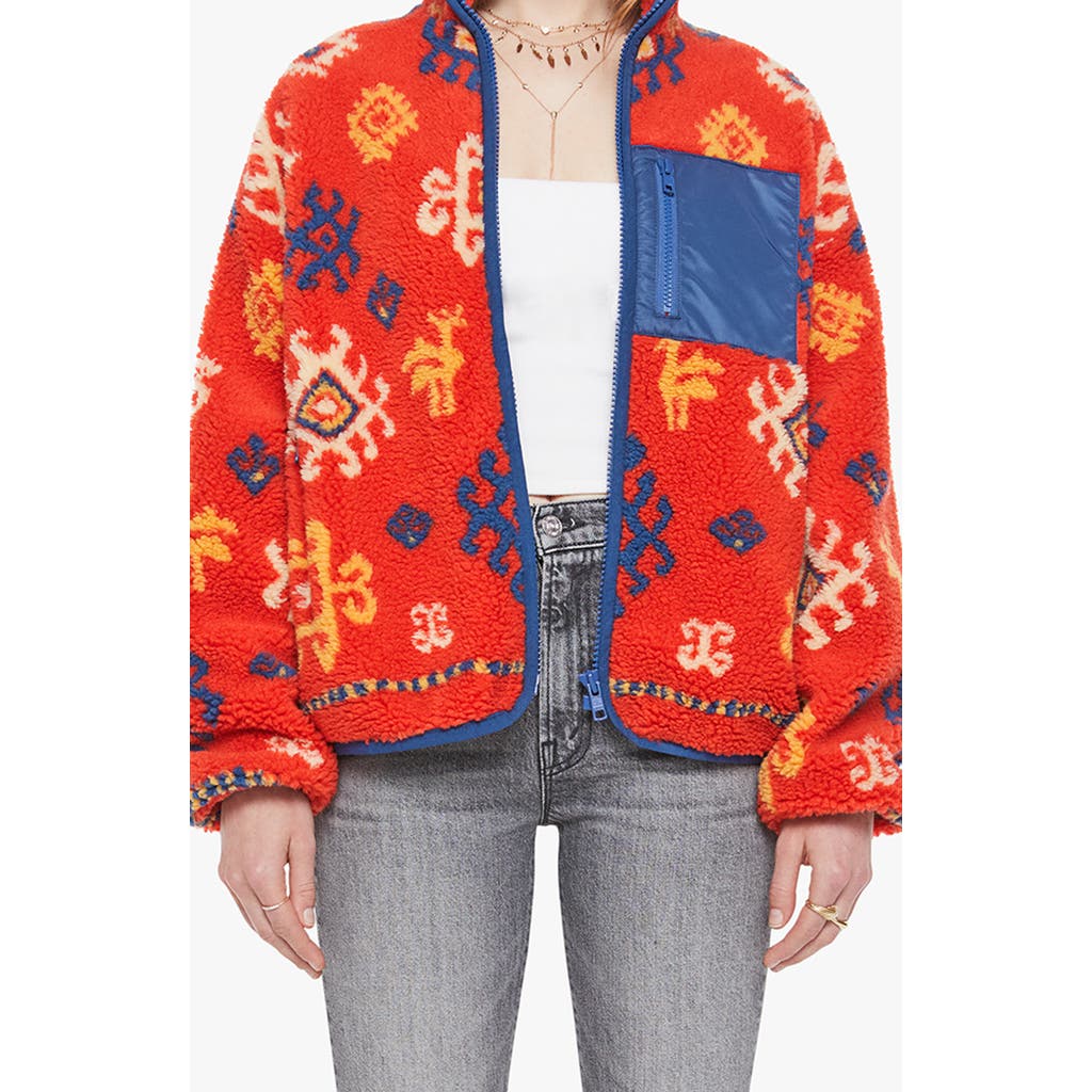 Mother The Heat Lamp Faux Fur Jacket In Blue