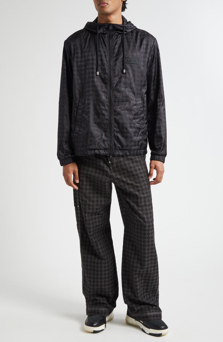 AMIRI MA Quad Hooded Windbreaker, Alternate, color, Black