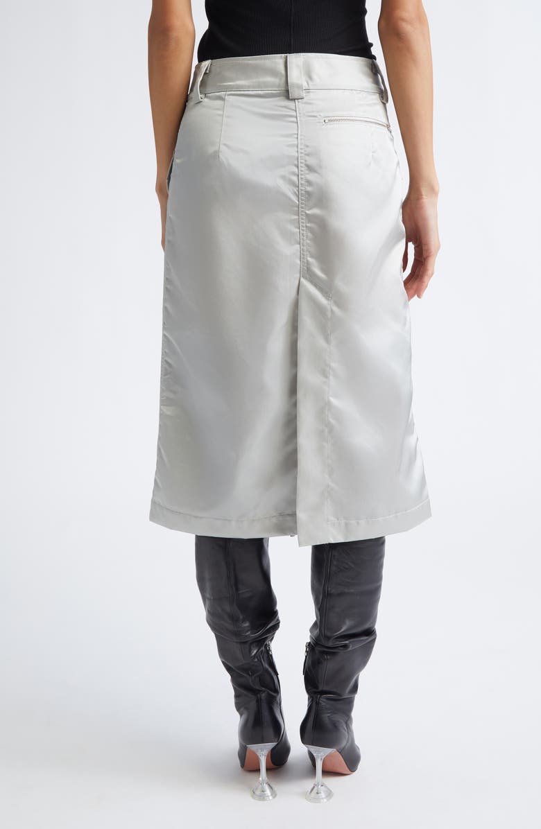 Vaquera Aviator Satin Cargo Skirt, Alternate, color, Light Grey 1