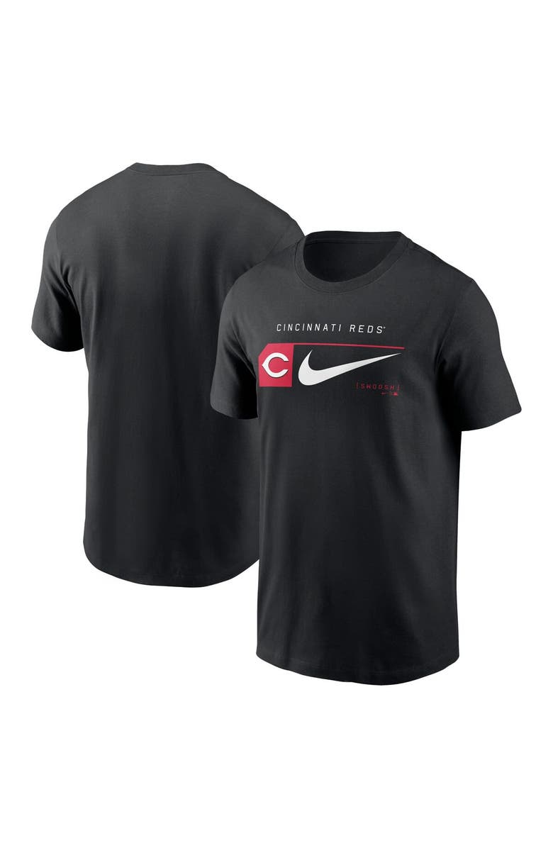 Nike Men's Nike Black Cincinnati Reds Team Swoosh Lockup T-Shirt, Alternate, color, 