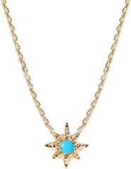 Anzie Starburst Turquoise Pendant Necklace