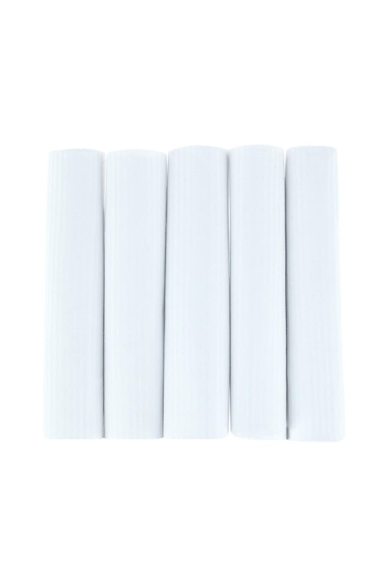 Trafalgar Premium 5 Pack and Checked 3 Pack Cotton Handkerchiefs Set, Alternate, color, 