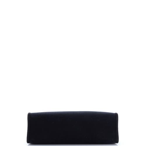 Pre-owned Hermes  Hermes Herbag Zip Leather And Toile 31 In Black