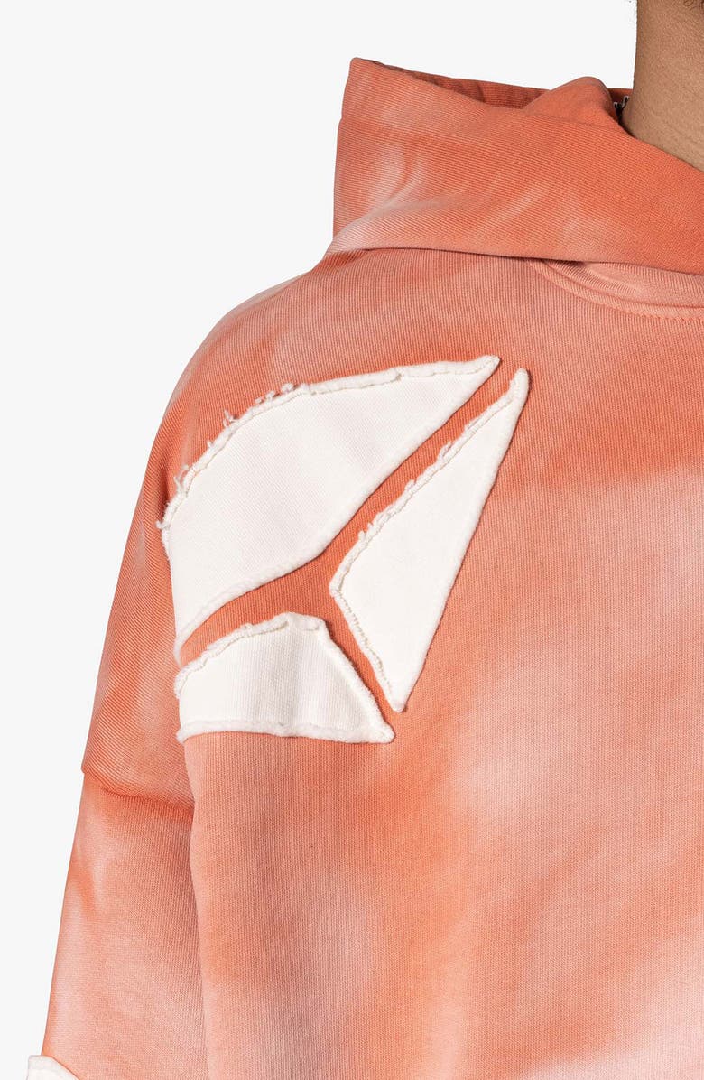 mnml Appliqué Bleach Dye Oversize Cotton Hoodie, Alternate, color, 