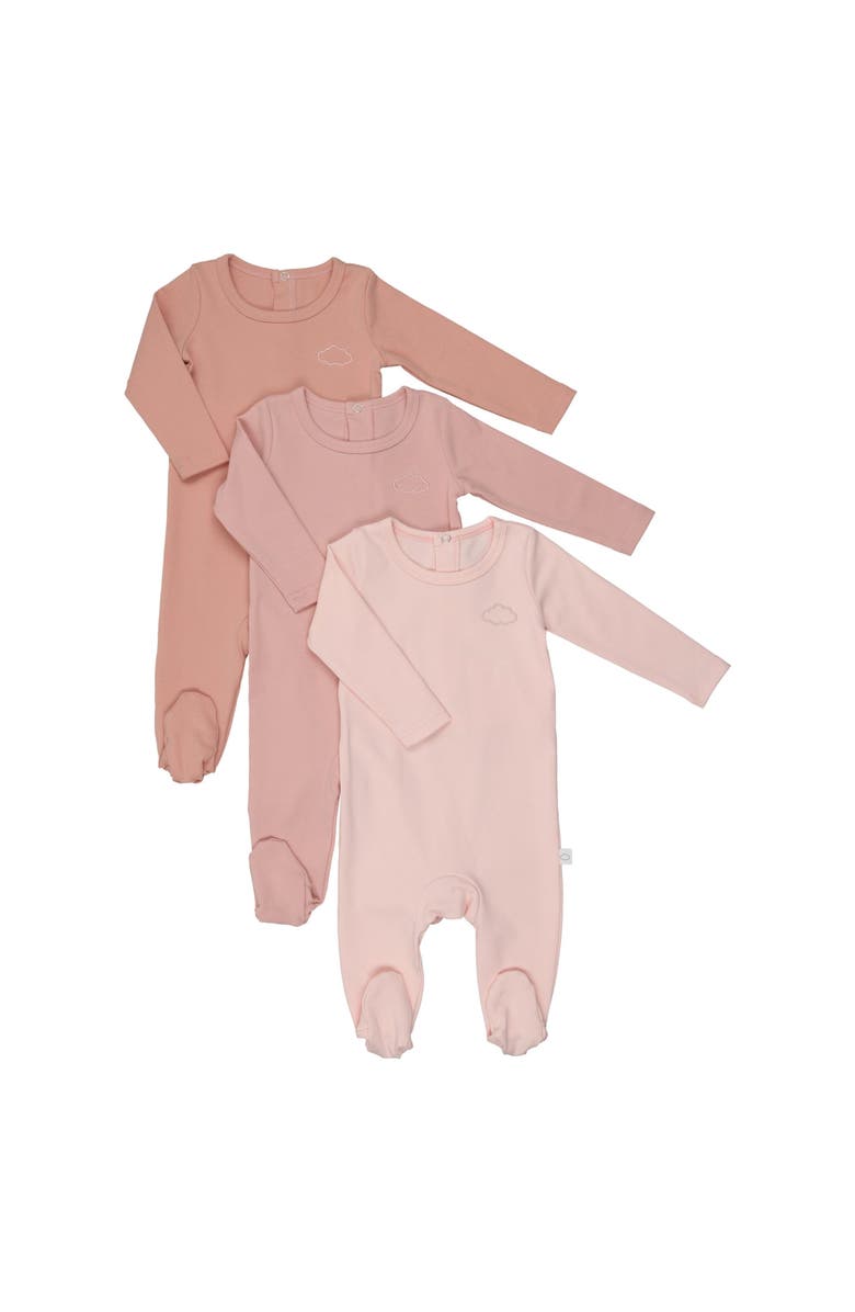 Pouf 3 Pack Footies, Main, color, Pink