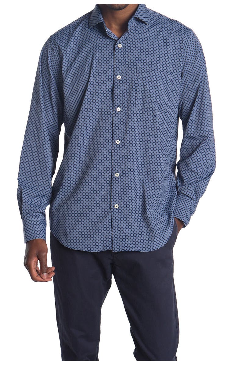 Bugatchi Woven Button-Up Shirt, Main, color, 