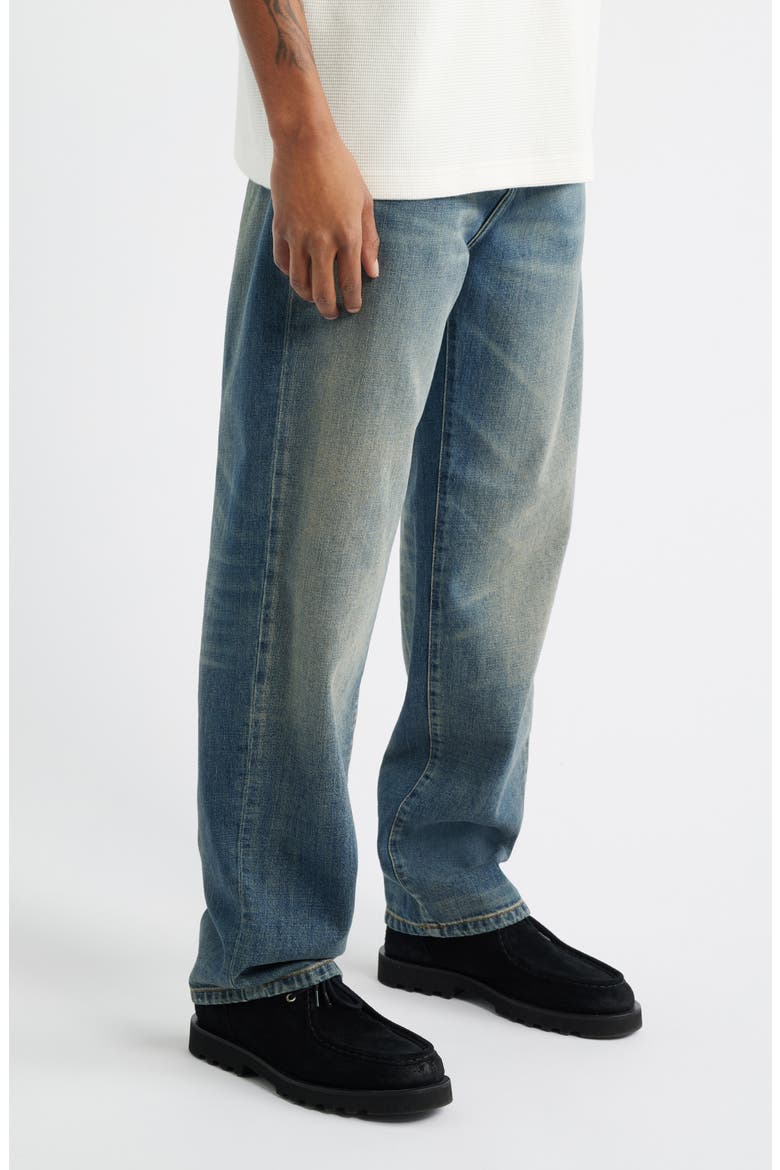 Aaron Tapered Regular Fit Jeans, Alternate, color, BLUE (WORN USED WASH)