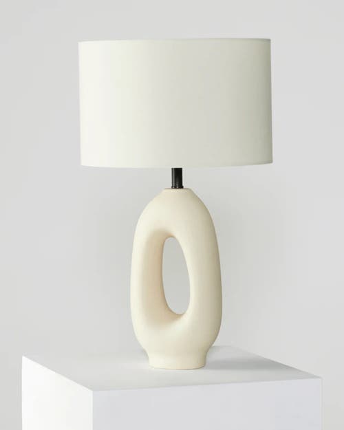 Brightech Artemis 22.5" Cream Ceramic Led Table Lamp In Beige/cream