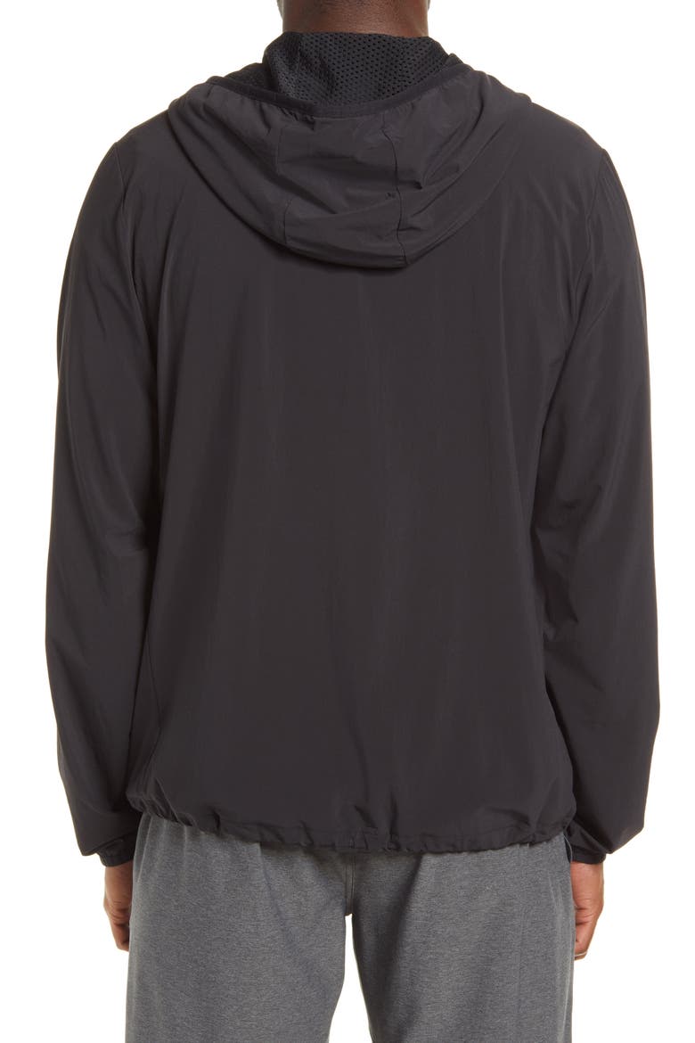 Airwave Hooded Pullover Men's Jacket, Alternate, color, BLACK