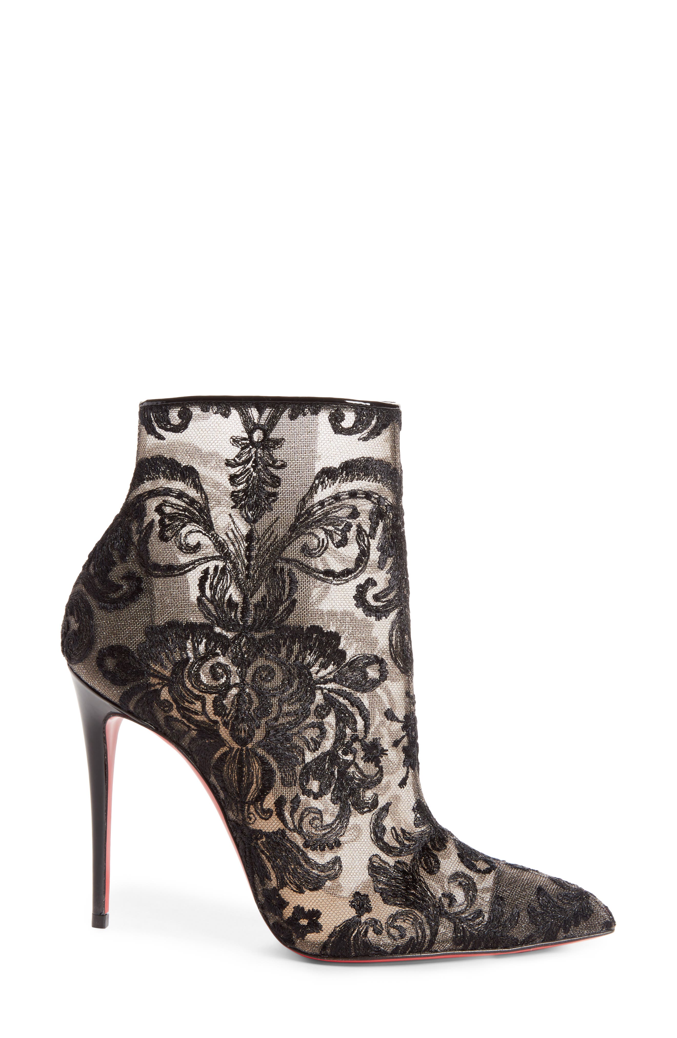 Lace Bootie, Alternate, color, BLACK