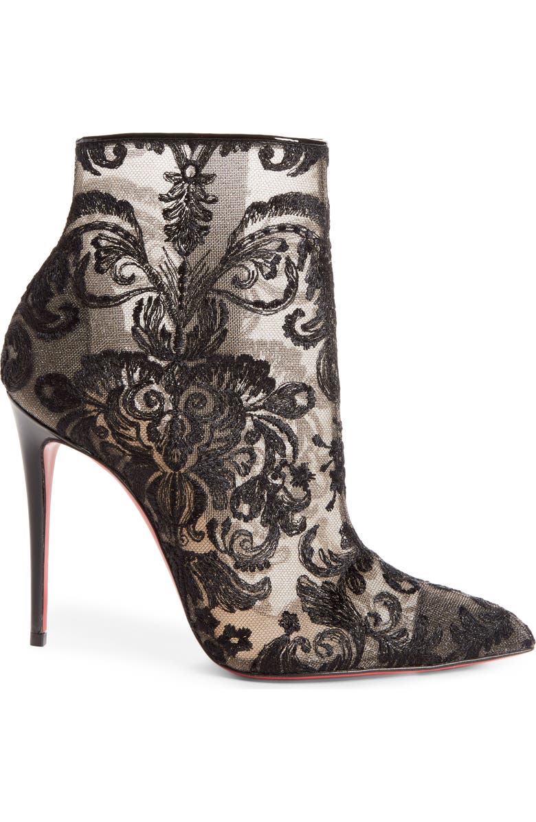 Christian Louboutin Lace Bootie, Alternate, color,
