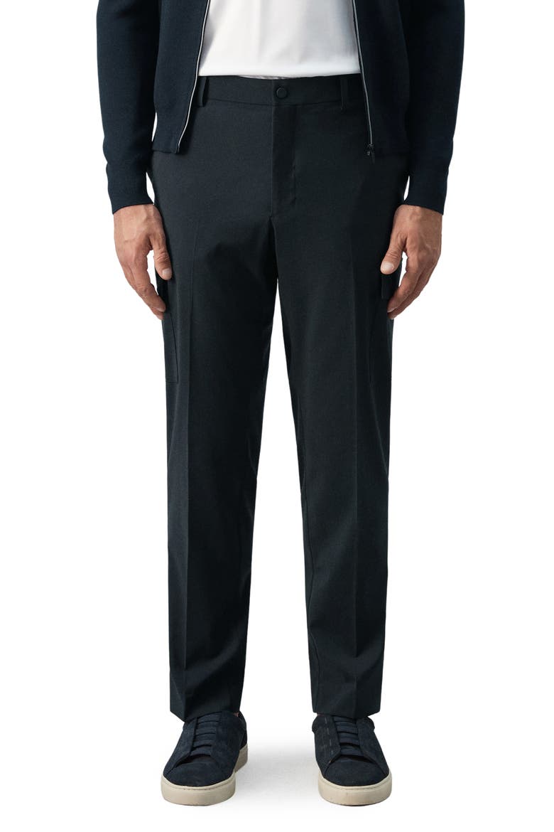 Slim Fit Dress Pants, Main, color, NAVY