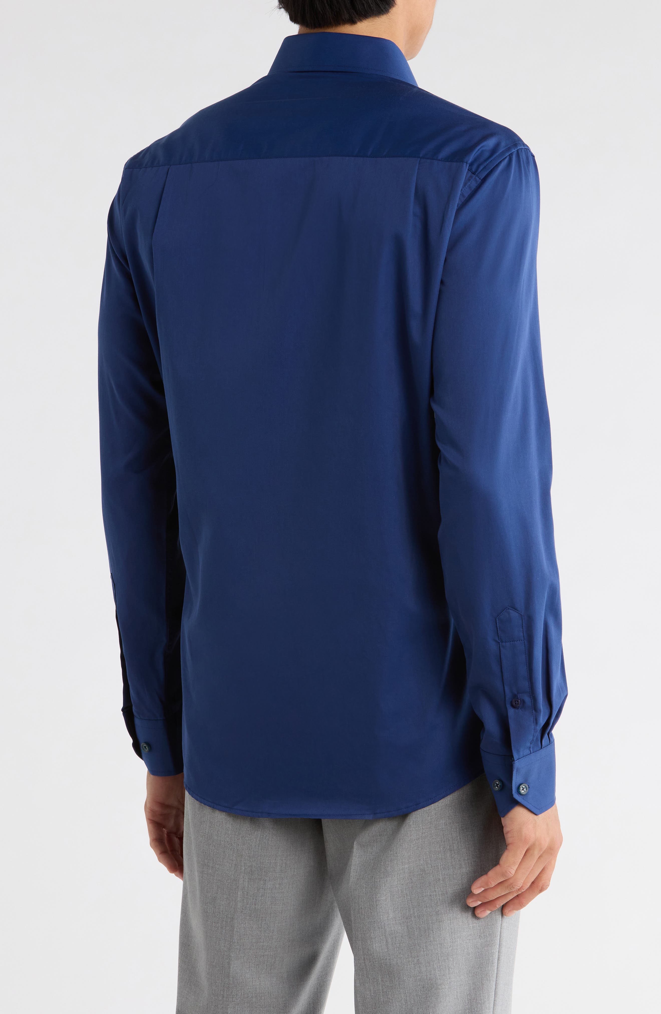 Solid Slim Fit Dress Shirt - image 2