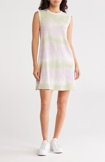 Atm Anthony Thomas Melillo Ombré Cotton Slub Jersey Sleeveless Minidress In Multi