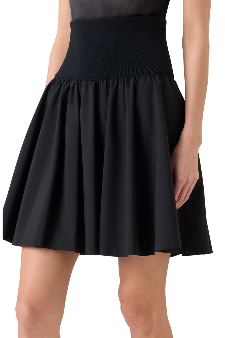 Water Repellent Parachute Taffeta Skirt, Alternate, color, BLACK