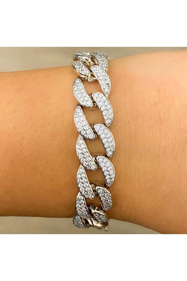 12mm Super Cuban Link Bracelet, Alternate, color, Platinum