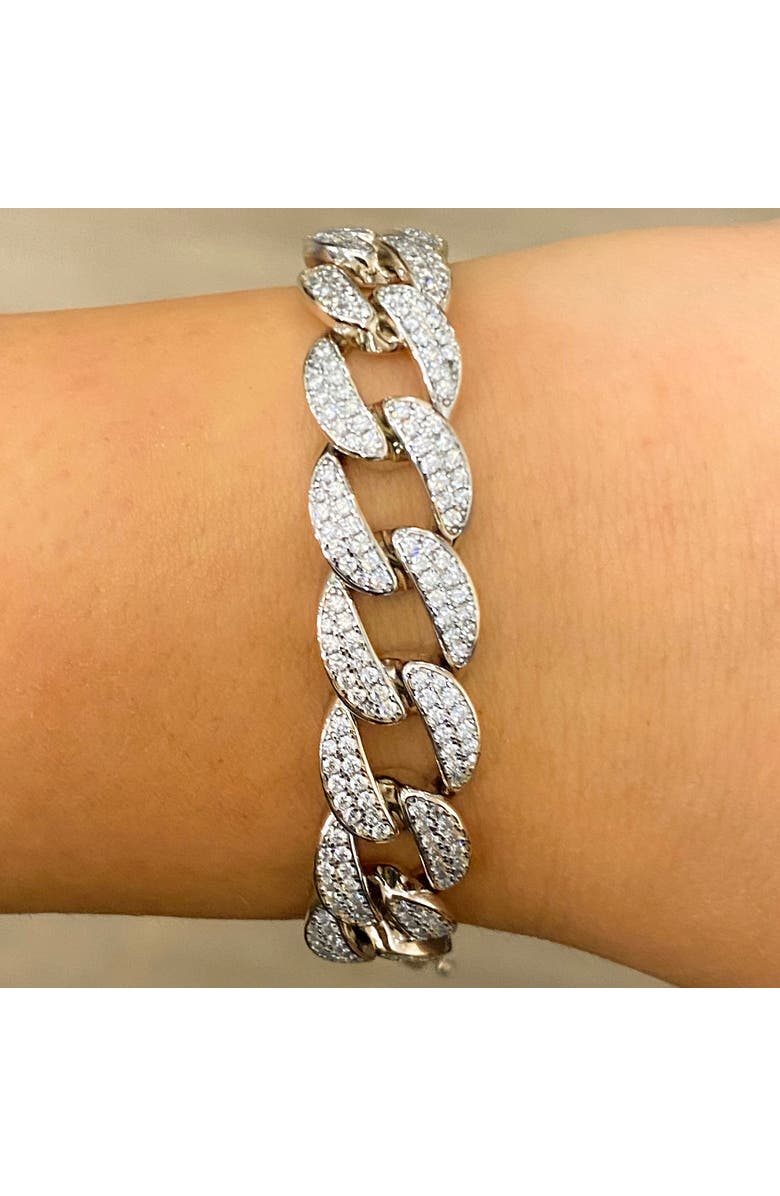 Anna Zuckerman 12mm Super Cuban Link Bracelet, Alternate, color, Platinum