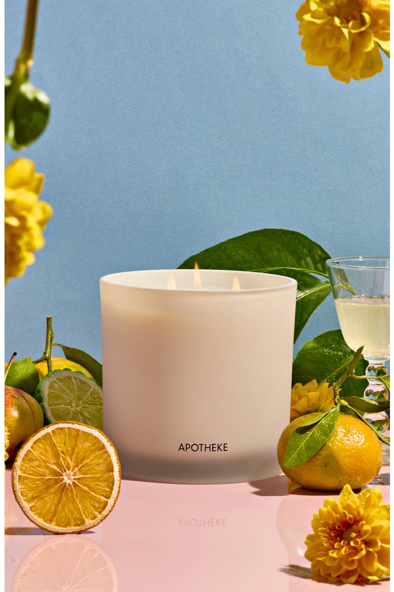 Bergamot Tangerine Three-Wick Scented Candle, Alternate, color, NO COLOR