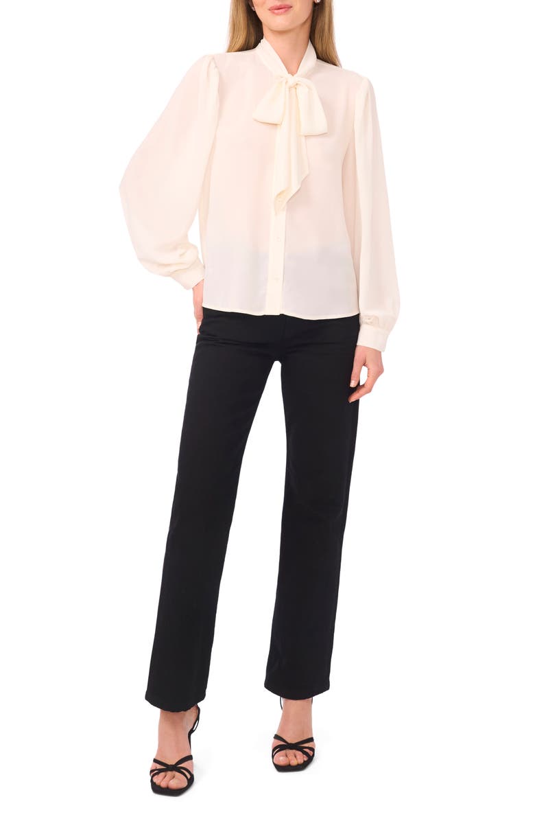 Ted Baker Tie Neck Top, Alternate, color, Vanilla Ice